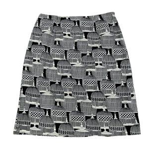 Etcetera Black and White Cage Pencil Skirt